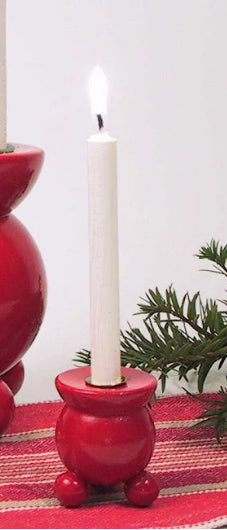 kúlu kertastjaki - rauður