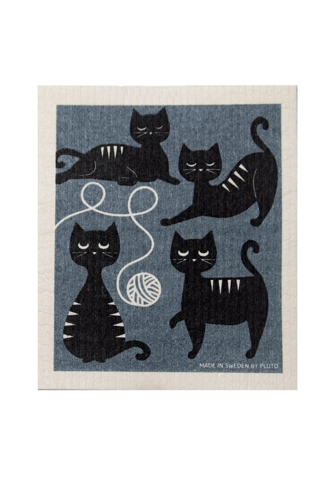 Borðtuska - kisufjölskylda