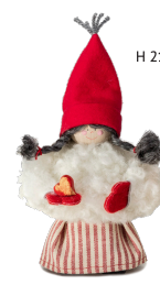 JÓLAKONA - Hvít gæra með hjarta