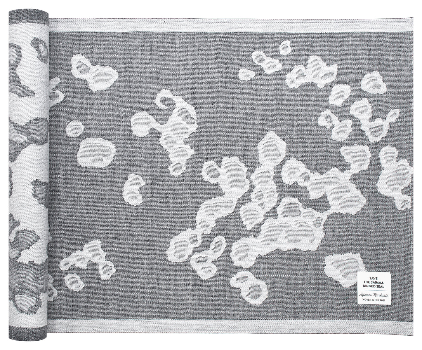 SAUNA Púði / Dúkur - Saimaannorppa white grey