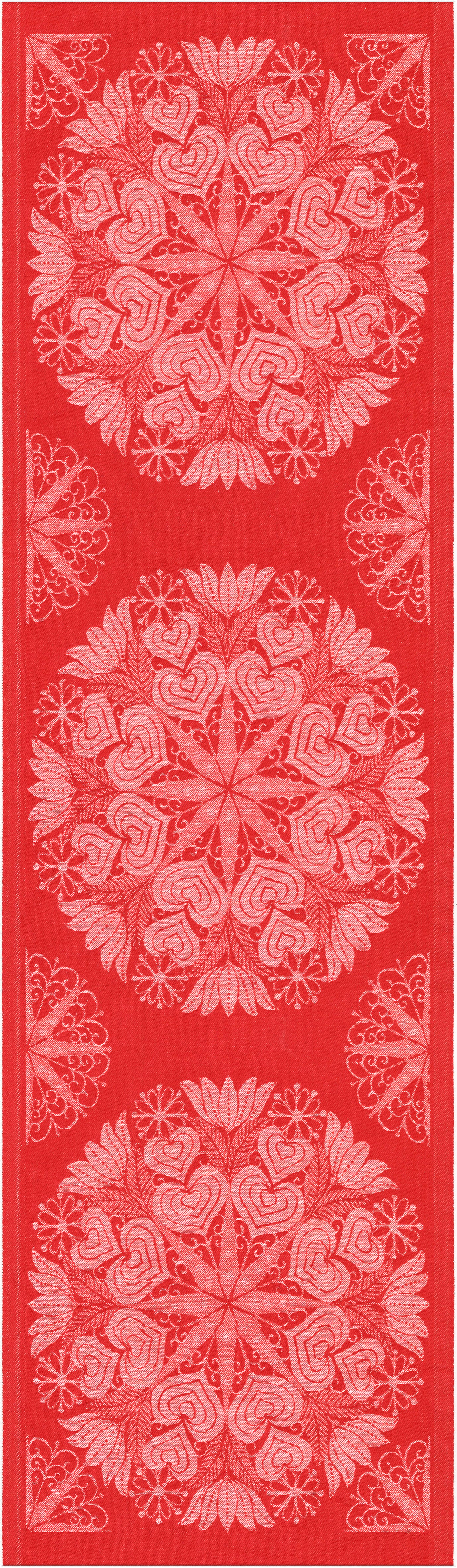 HJERTEBO - rauður 120x35 cm