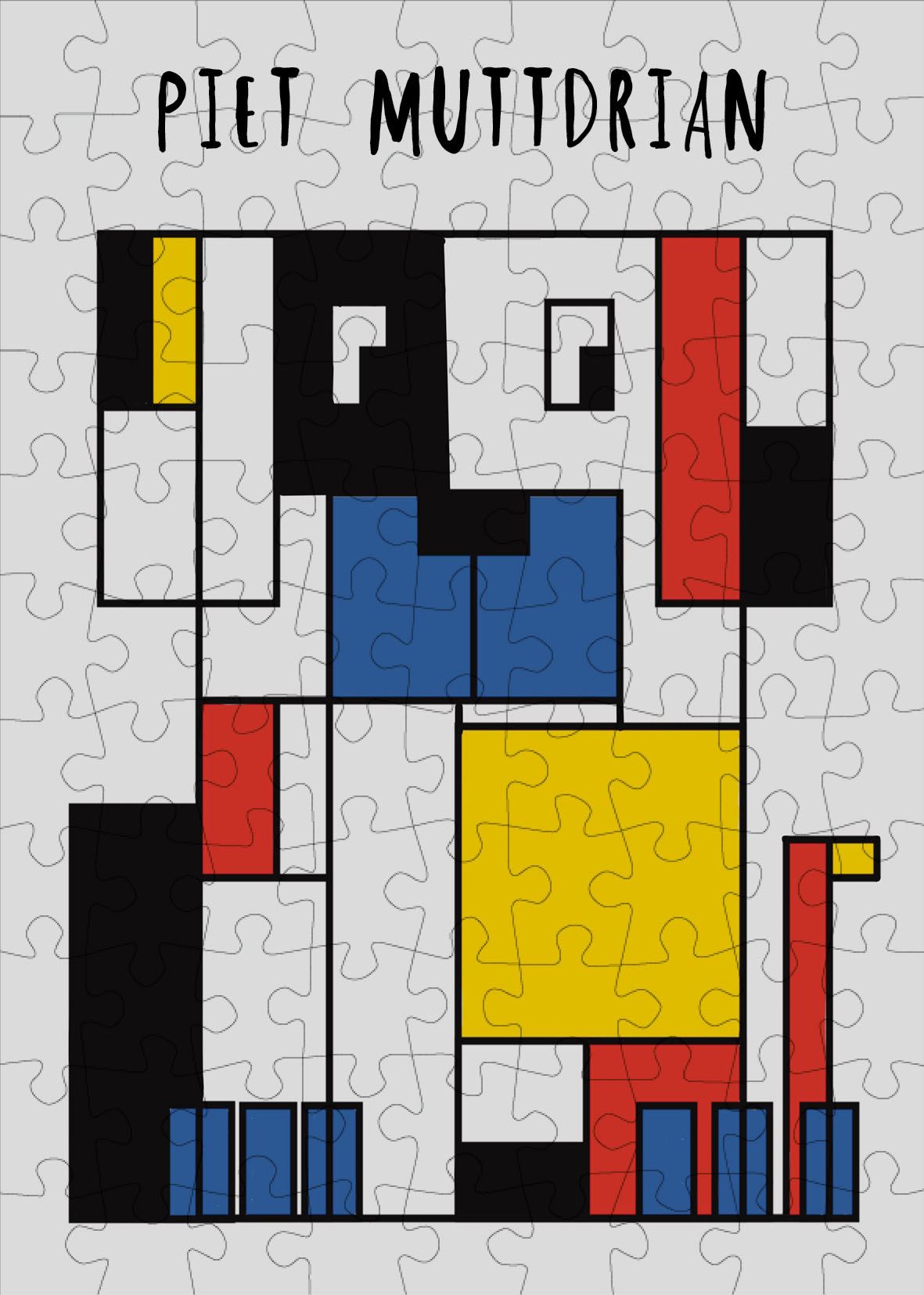 Púsl - Piet muttdrian mini puzzle