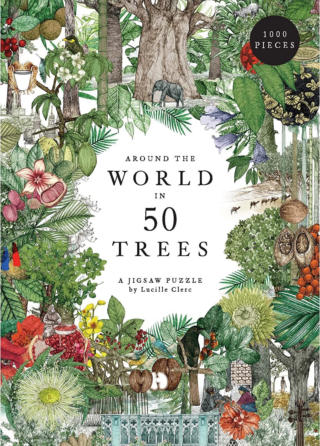 Púsl 1000 stk Around the world in 50 trees