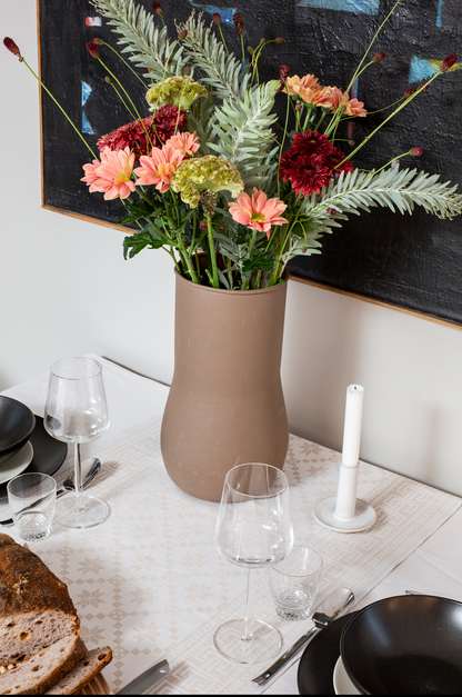 ÅTTEBLADEROSE - ljós 150x50 cm