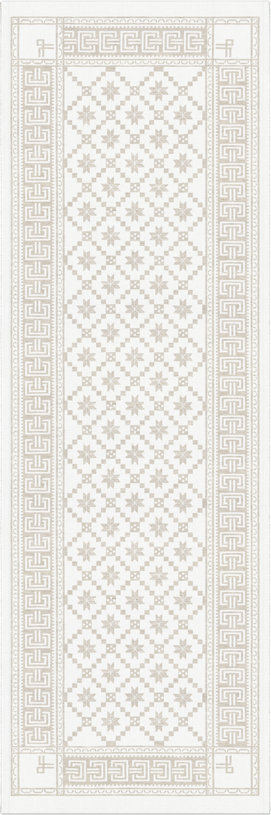 ÅTTEBLADEROSE - ljós 150x50 cm