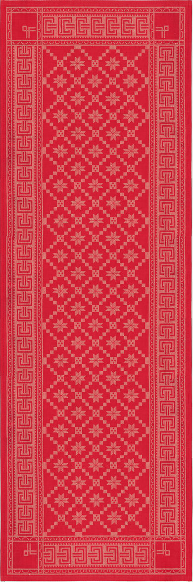 ÅTTEBLADEROSE - Rauður 150 x 50 cm