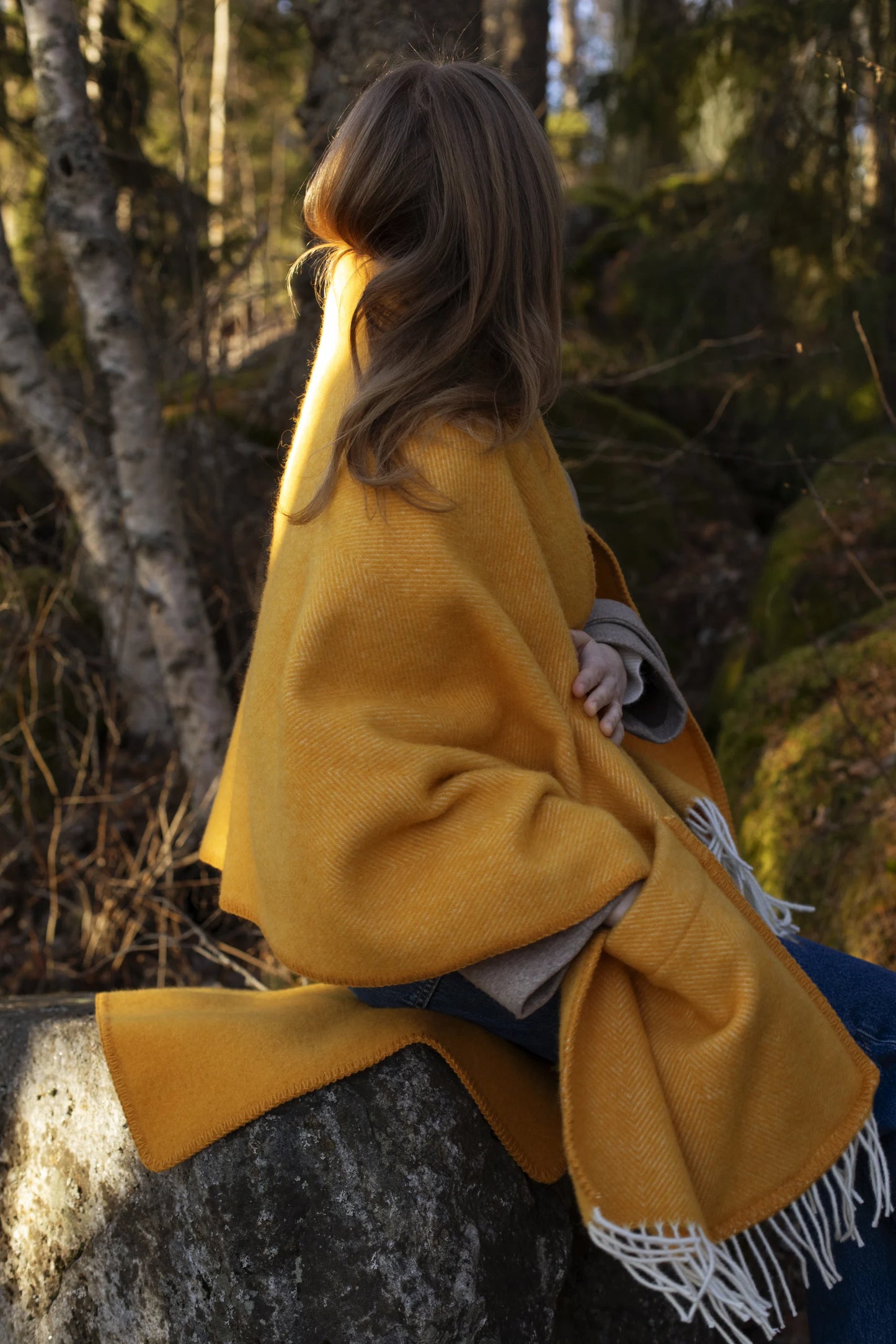 ARVO - Sjal / trefill með vösum - White yellow
