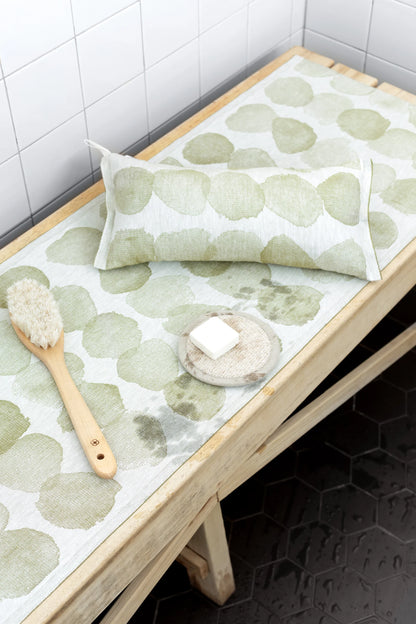 SAUNA Púði / Dúkur - SADE white-olive