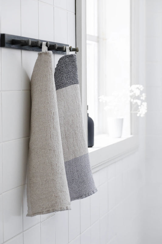 TERVA hör/tencel handklæði - 6 litir 32x50cm