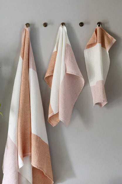 TERVA hör/tencel handklæði - 6 litir 32x50cm