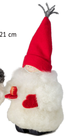 JÓLAKALL - Hvít gæra með hjarta