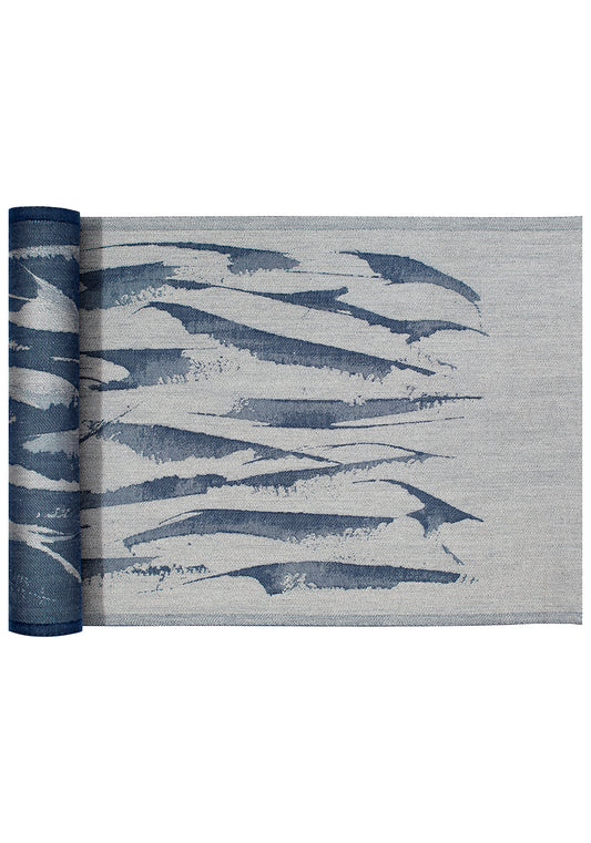 SAUNA Púði / Dúkur - AALLOKKO linen-blue