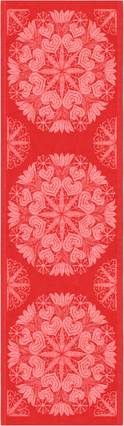 HJERTEBO - rauður 120x35 cm